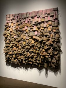 Beautiful Olga de Amaral work presented by Richard Saltoun at TEFAF NY 2025.