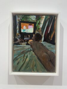 This painting by Jenna Gribbon is a vibe. "Midday watch" was exhibited at the Phillips preview.