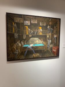 Painting by iconic Earnie Barnes at the Christie's preview.
