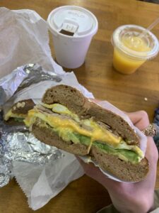 The best everyday breakfast at bagel express.