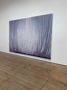 One of Louise Giovanelli's famous curtain works at Grimm gallery.