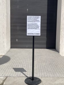 Sign in front of the Austrian Pavilion on May 8, 2026.