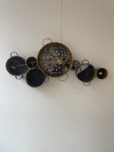 Gideon Gomo's sculpture in the Zimbabwean Pavilion.