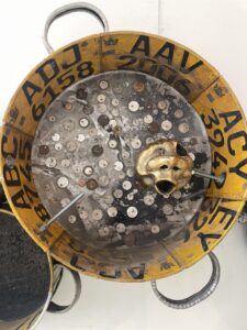Detail of Gideon Gomo's sculpture – love!